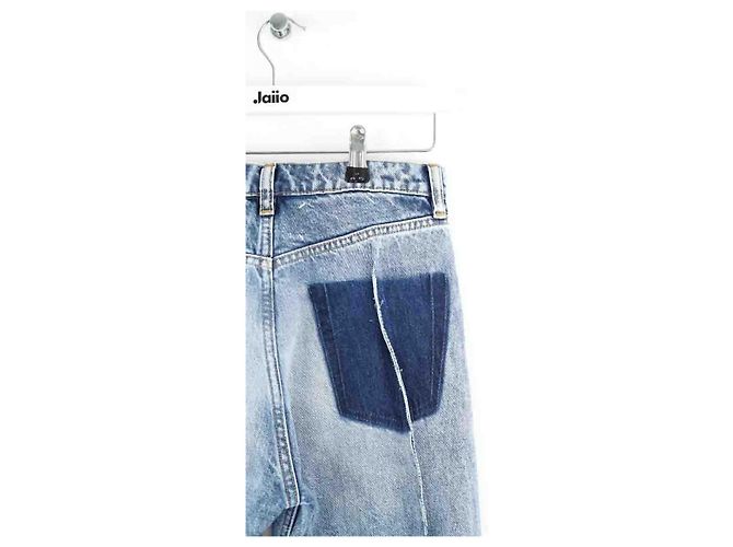 Maison Martin Margiela Jean droit en coton bleu - vue 4