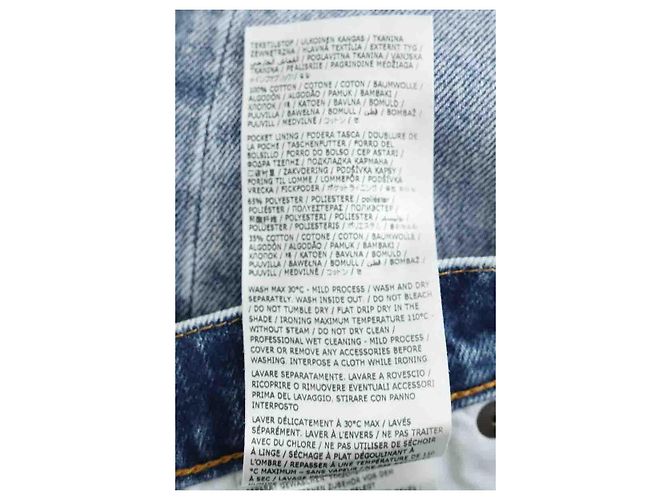 Maison Martin Margiela Jean droit en coton bleu - vue 5