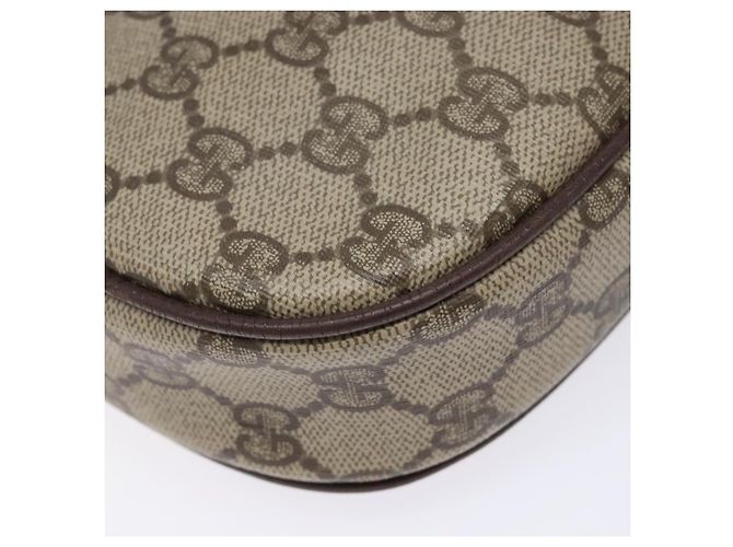 Borsa a Spalla Gucci GG Supreme Web Sherry Line PVC Beige Oro Auth BA4929 D'oro - vista 11
