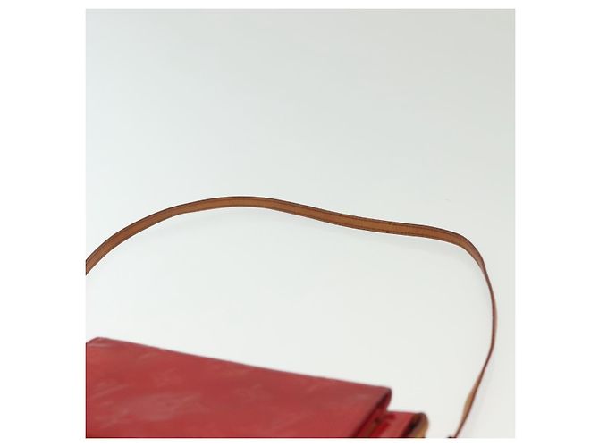 LOUIS VUITTON Monogram Vernis Motto Accessory Pouch Red M91137 LV Auth 139932 - view 14