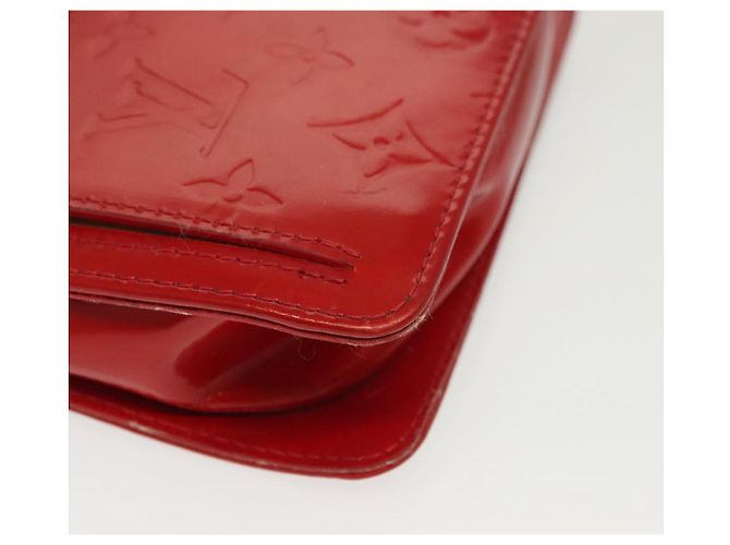 LOUIS VUITTON Monogram Vernis Motto Accessory Pouch Red M91137 LV Auth 139932 - view 15