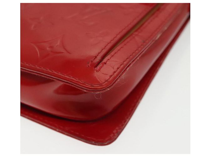LOUIS VUITTON Monogram Vernis Motto Accessory Pouch Red M91137 LV Auth 139932 - view 16