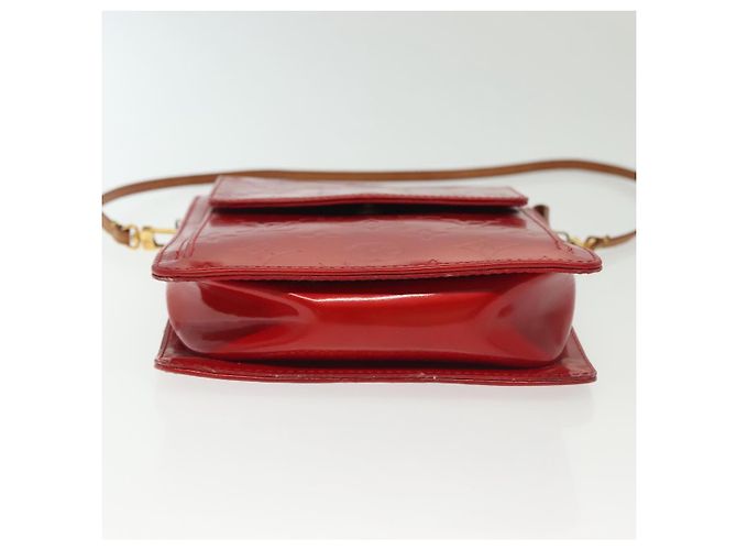 LOUIS VUITTON Monogram Vernis Motto Accessory Pouch Red M91137 LV Auth 139932 - view 5