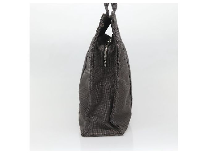 Hermès HERMES Handtasche Her Line MM Canvas Grau Silber Auth 140106 Braun - Ansicht 4