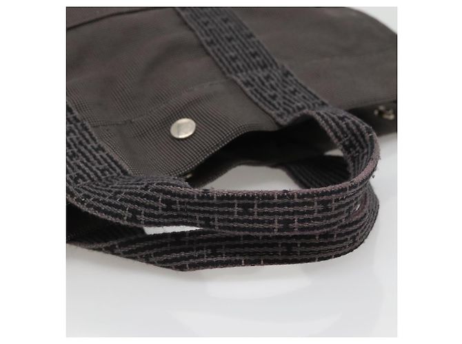 Hermès HERMES Handtasche Her Line MM Canvas Grau Silber Auth 140106 Braun - Ansicht 7
