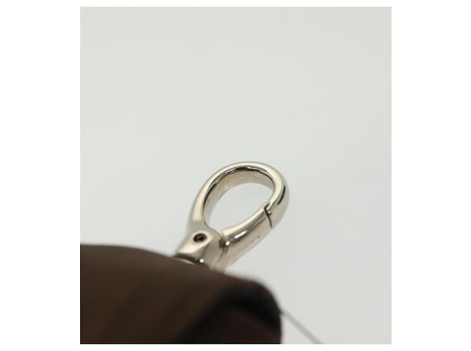Estojo para bola de golfe BURBERRY em nylon marrom prateado autêntico 138917 - vista 8