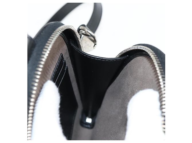 Borsa a spalla GG Supreme in PVC Nero Argento di GUCCI 724357 Auth 138571M - vista 20
