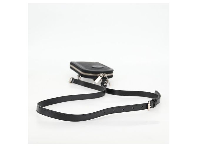 Borsa a spalla GG Supreme in PVC Nero Argento di GUCCI 724357 Auth 138571M - vista 7