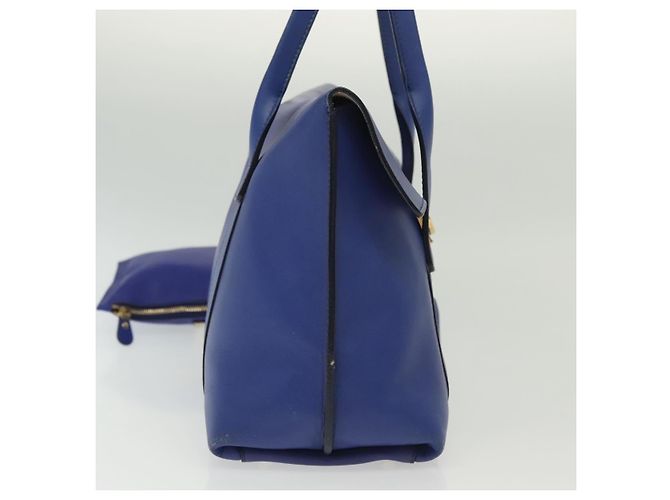 Borsa a Spalla Gancini in Pelle Blu Oro Auth BA4955 di Salvatore Ferragamo D'oro - vista 5