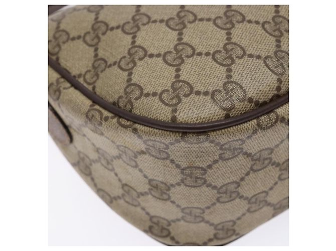 Borsa a Spalla Gucci GG Supreme Web Sherry Line Beige Oro 89 02 032 Auth 138841 D'oro - vista 13