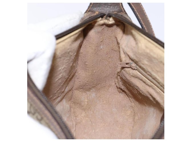 Borsa a Spalla Gucci GG Supreme Web Sherry Line Beige Oro 89 02 032 Auth 138841 D'oro - vista 19