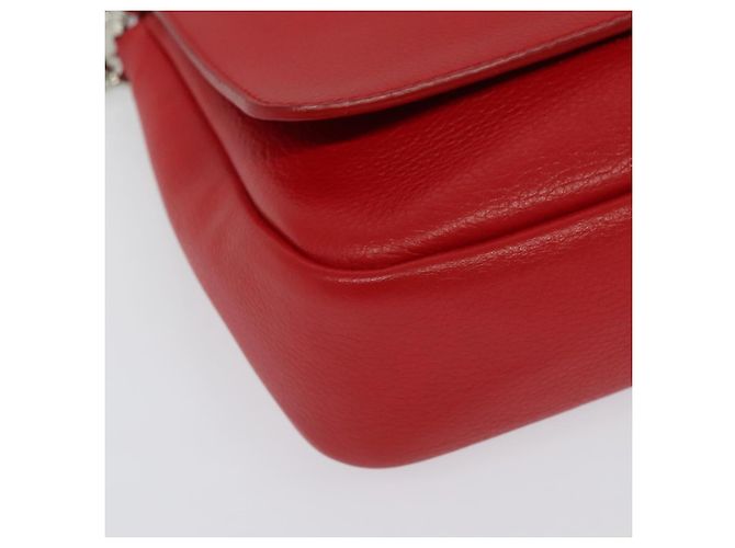 LOUIS VUITTON Parnasea Esan Ciel Borsa a Spalla in Pelle Rossa M94448 LV Auth 139078 Rosso - vista 10