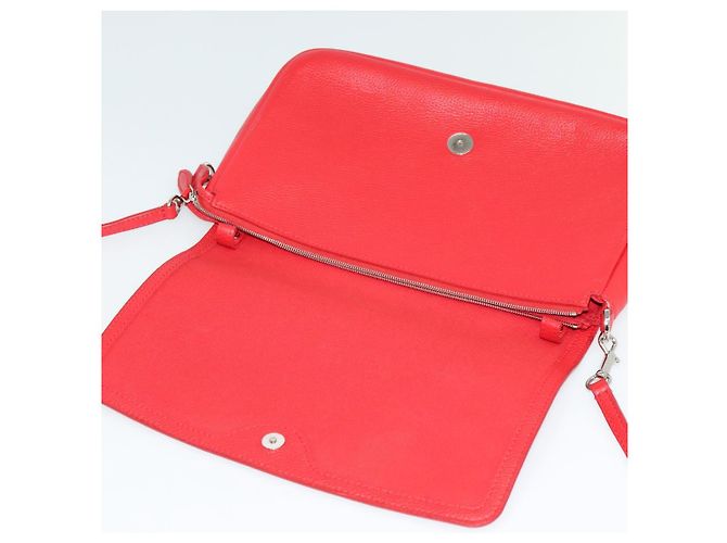 LOUIS VUITTON Parnasea Esan Ciel Borsa a Spalla in Pelle Rossa M94448 LV Auth 139078 Rosso - vista 15
