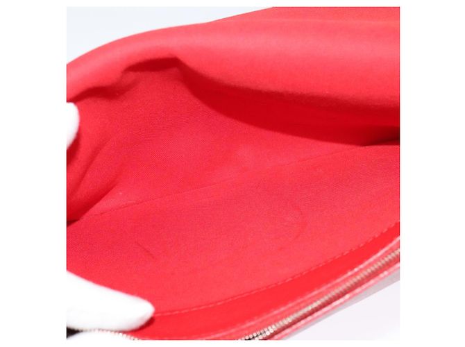LOUIS VUITTON Parnasea Esan Ciel Borsa a Spalla in Pelle Rossa M94448 LV Auth 139078 Rosso - vista 21