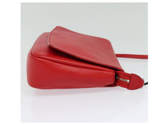 LOUIS VUITTON Parnasea Esan Ciel Borsa a Spalla in Pelle Rossa M94448 LV Auth 139078 Rosso - vista 5