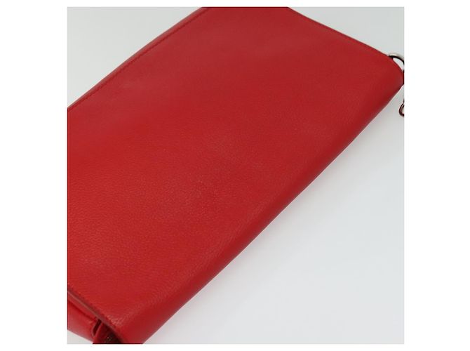 LOUIS VUITTON Parnasea Esan Ciel Borsa a Spalla in Pelle Rossa M94448 LV Auth 139078 Rosso - vista 6