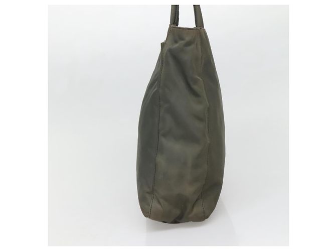 PRADA Tote Bag aus Nylon Khaki Silber authentisch bs28692 - Ansicht 5