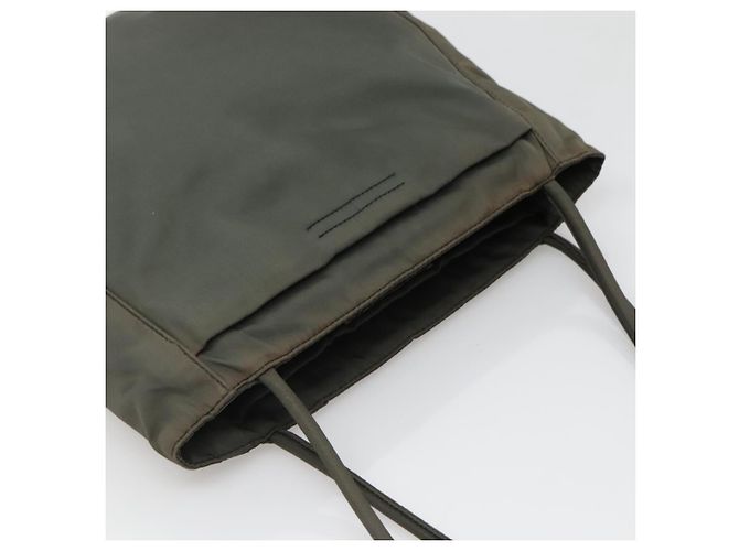 PRADA Tote Bag aus Nylon Khaki Silber authentisch bs28692 - Ansicht 6