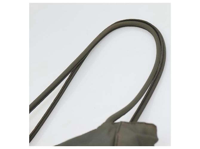 PRADA Tote Bag aus Nylon Khaki Silber authentisch bs28692 - Ansicht 8