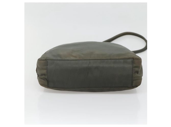 PRADA Tote Bag aus Nylon Khaki Silber authentisch bs28692 - Ansicht 9