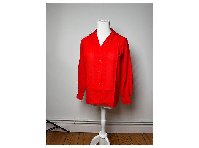 Camicia Vintage Dior Rossa M Rosso - vista 13