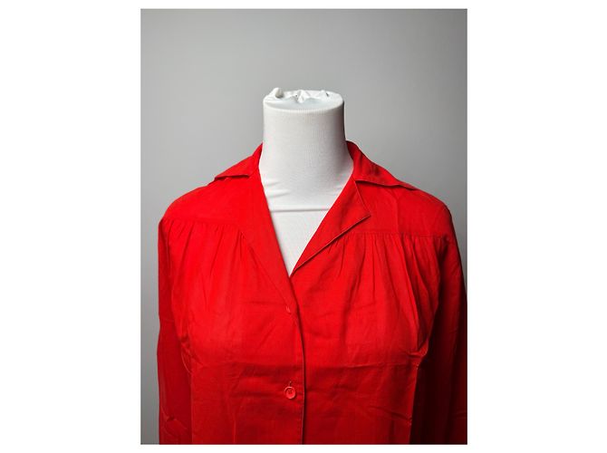 Camicia Vintage Dior Rossa M Rosso - vista 8