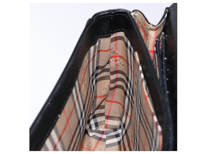 Autre Marque Borsa a Spalla Burberrys in Pelle Oro e Nero Auth BA5110 D'oro - vista 18