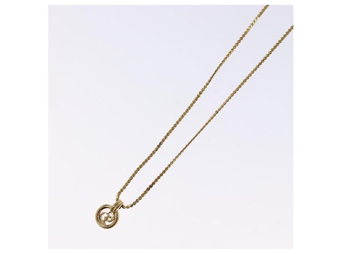 Collier Christian Dior métal or Auth sw1372 Doré - vue 10