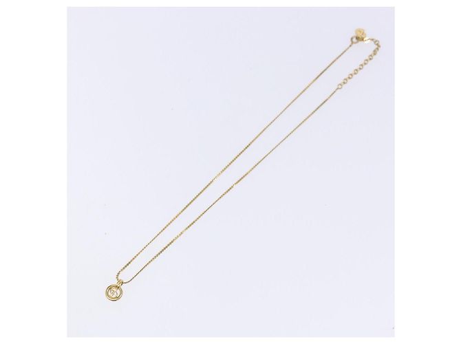 Collier Christian Dior métal or Auth sw1372 Doré - vue 2
