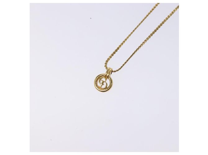 Collier Christian Dior métal or Auth sw1372 Doré - vue 3