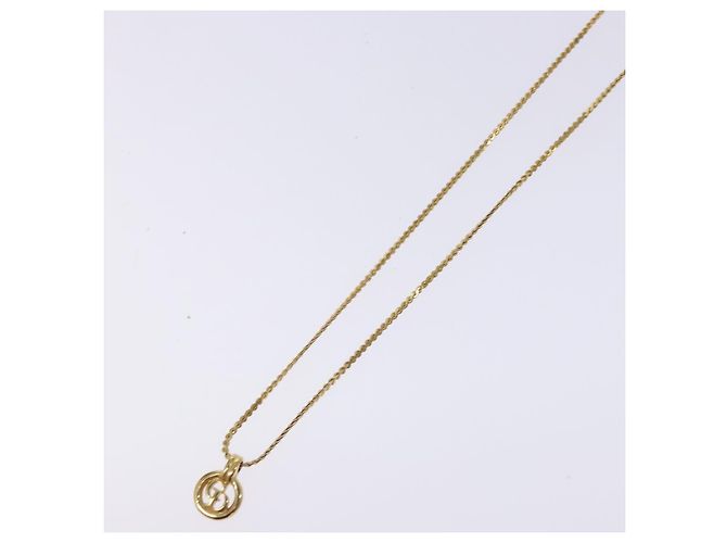 Collier Christian Dior métal or Auth sw1372 Doré - vue 4