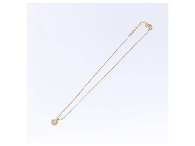 Collier Christian Dior métal or Auth sw1372 Doré - vue 8