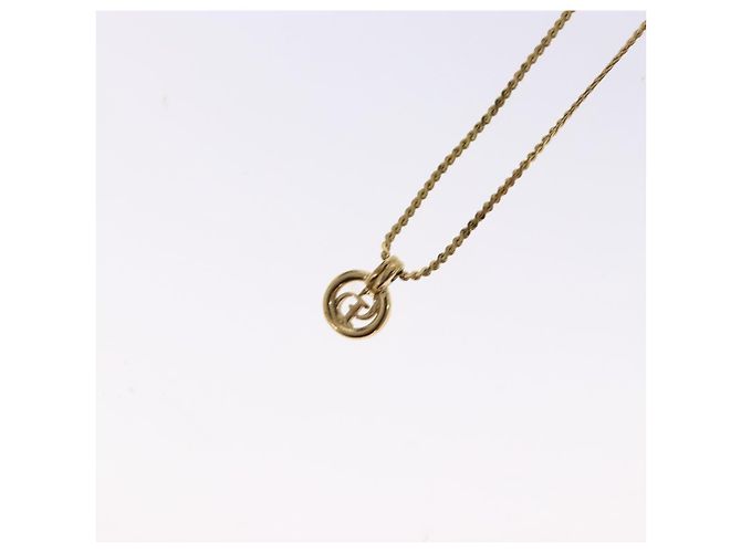 Collier Christian Dior métal or Auth sw1372 Doré - vue 9