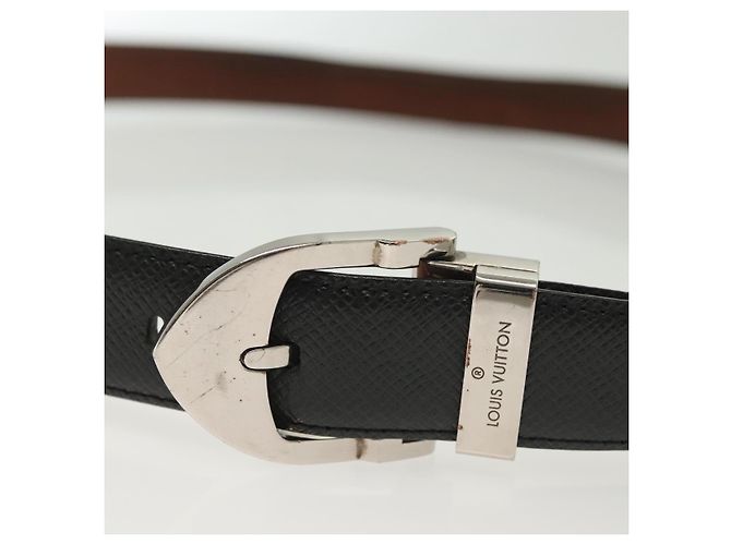 LOUIS VUITTON Cintura Taiga Classica 49,2" Nera LV Auth 138132 Nero - vista 5