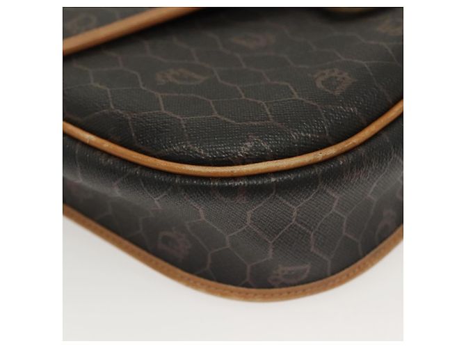Borsa a spalla in tela a nido d'ape PVC nera e oro Christian Dior Auth 135069 Nero D'oro - vista 10