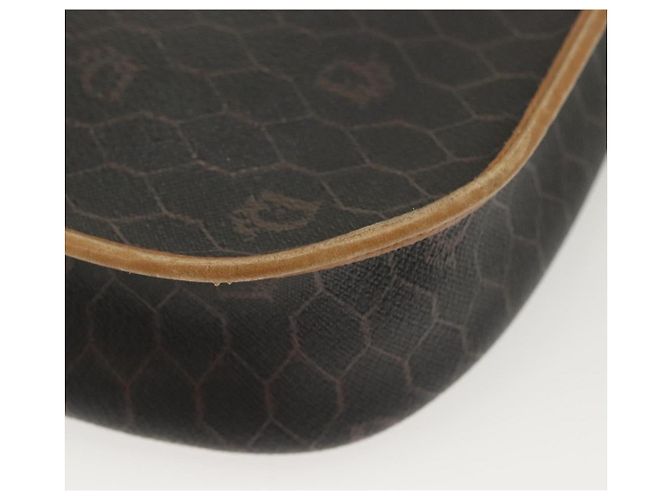Borsa a spalla in tela a nido d'ape PVC nera e oro Christian Dior Auth 135069 Nero D'oro - vista 12