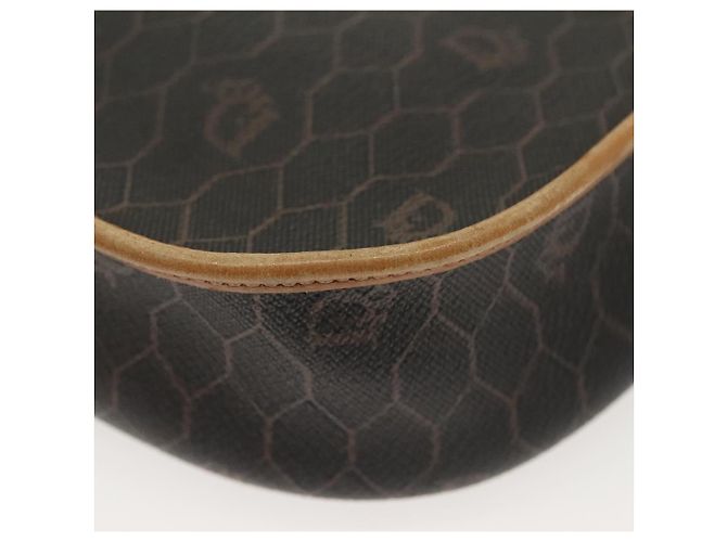 Borsa a spalla in tela a nido d'ape PVC nera e oro Christian Dior Auth 135069 Nero D'oro - vista 13