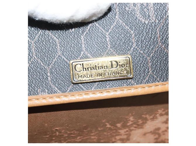 Borsa a spalla in tela a nido d'ape PVC nera e oro Christian Dior Auth 135069 Nero D'oro - vista 16