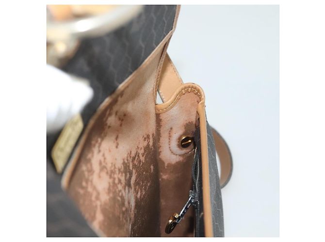 Borsa a spalla in tela a nido d'ape PVC nera e oro Christian Dior Auth 135069 Nero D'oro - vista 18