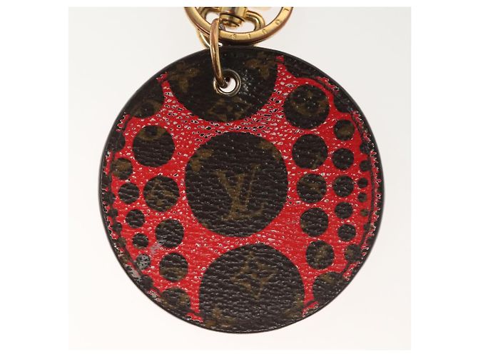 LOUIS VUITTON Yayoi Kusama Portachiavi Monogram Zucca Charm M66738 Auth 138042 Rosso - vista 2