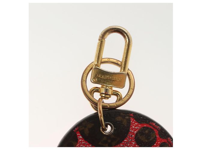 LOUIS VUITTON Yayoi Kusama Portachiavi Monogram Zucca Charm M66738 Auth 138042 Rosso - vista 3