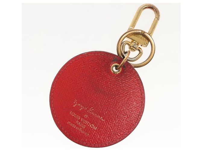 LOUIS VUITTON Yayoi Kusama Portachiavi Monogram Zucca Charm M66738 Auth 138042 Rosso - vista 5