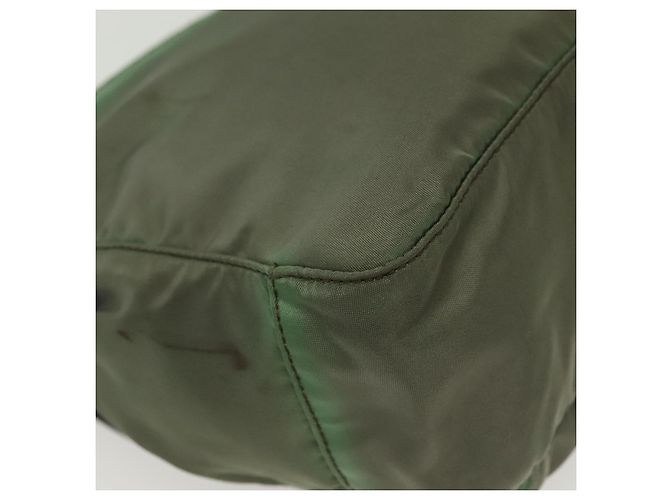 Borsa a Spalla PRADA Nylon Kaki Oro Auth 138636 D'oro Cachi - vista 12