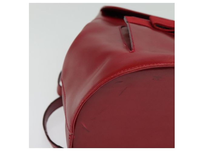 Zaino Vala in pelle rossa e oro Auth 138862 di Salvatore Ferragamo - vista 10