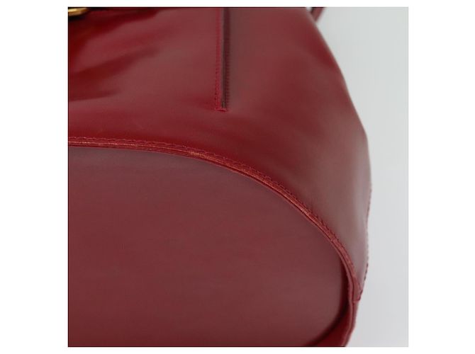 Zaino Vala in pelle rossa e oro Auth 138862 di Salvatore Ferragamo - vista 11
