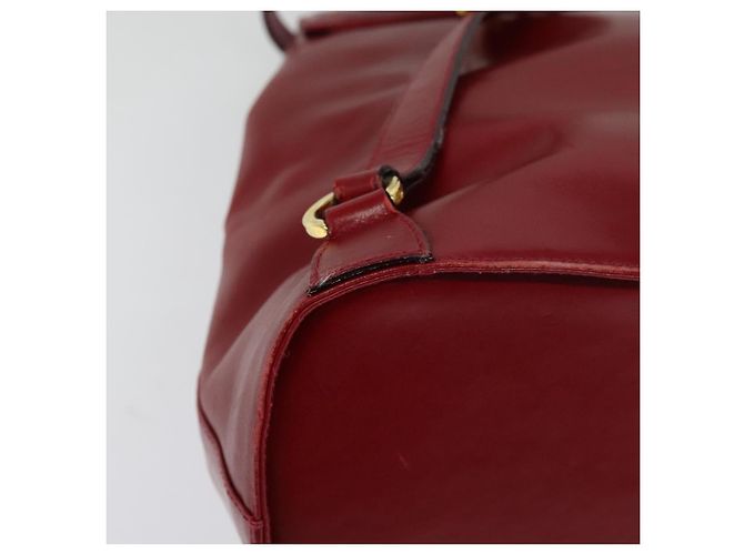 Zaino Vala in pelle rossa e oro Auth 138862 di Salvatore Ferragamo - vista 12