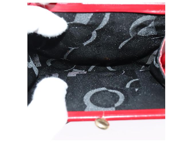 Zaino Vala in pelle rossa e oro Auth 138862 di Salvatore Ferragamo - vista 21
