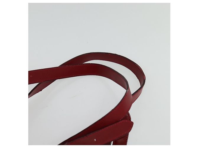Zaino Vala in pelle rossa e oro Auth 138862 di Salvatore Ferragamo - vista 8
