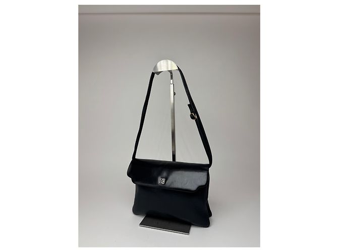 Vintage Givenchy 2-Wege Ledertasche schwarz - Ansicht 13