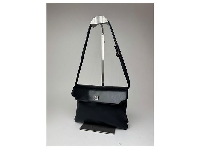 Vintage Givenchy 2-Wege Ledertasche schwarz - Ansicht 5